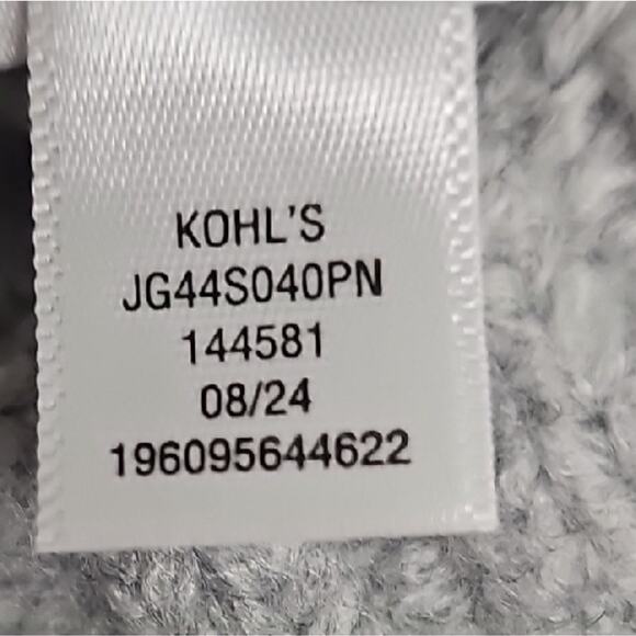 SO Elegant Wmn Open Front Gray Fox Heather Crop Cardigan Sweater Size 2X (NWT) - Picture 10 of 10